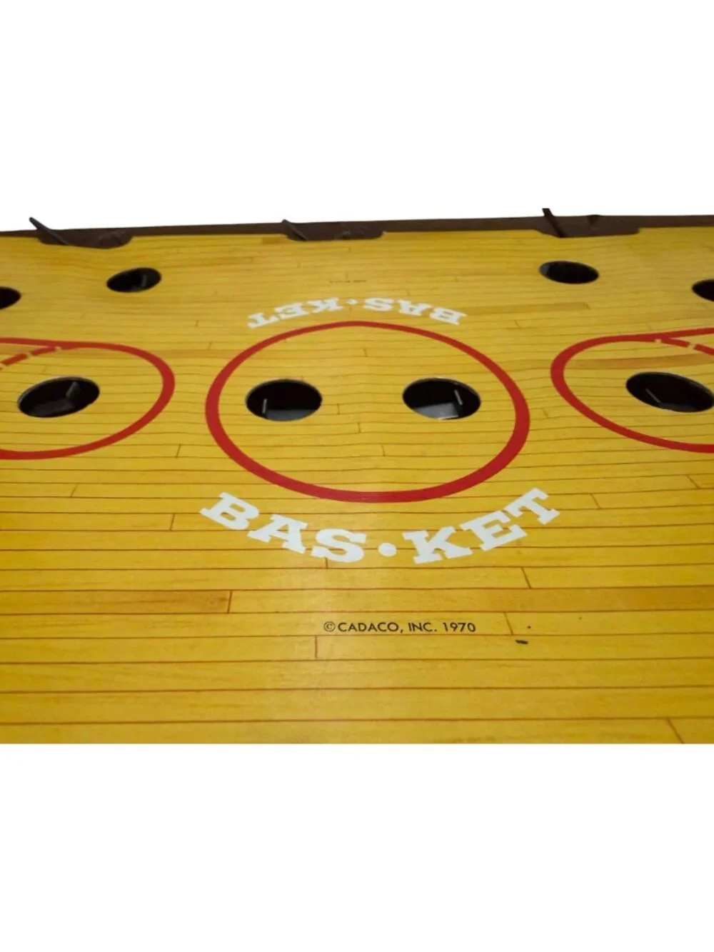 Bas-Ket Vintage 1973 Cadaco No. 165 Miniature Basketball Game Works